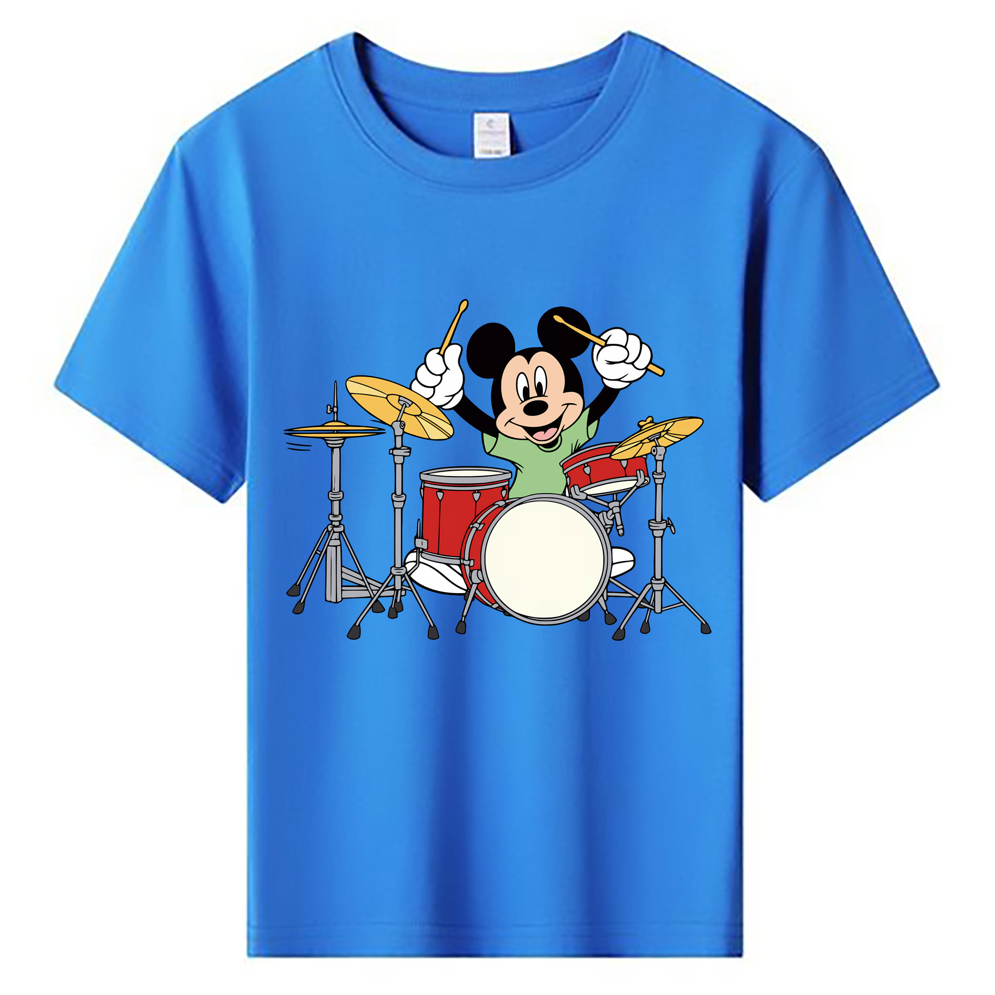 （画像用） ミッキーマウス Mickey Mouse 綿100％キッズTシャツ（フロントプリント）
